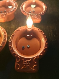 12PCS JYOT WATER DIYA, Water Sensor LED Diya – Pack of 12 Electric Diyas with Warm Ambient Light for Diwali, Christmas, New Year & Home Decoration(73) - 