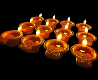 12PCS JYOT WATER DIYA, Water Sensor LED Diya – Pack of 12 Electric Diyas with Warm Ambient Light for Diwali, Christmas, New Year & Home Decoration(73) - 