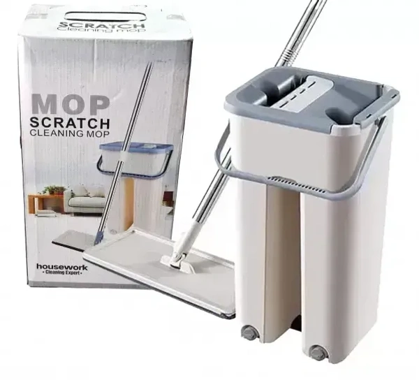 SCRATCH CLEANING MOP, Effortless Floor Cleaning with Built-In Scraper Technology  (687)