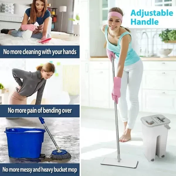 SCRATCH CLEANING MOP, Effortless Floor Cleaning with Built-In Scraper Technology  (687)
