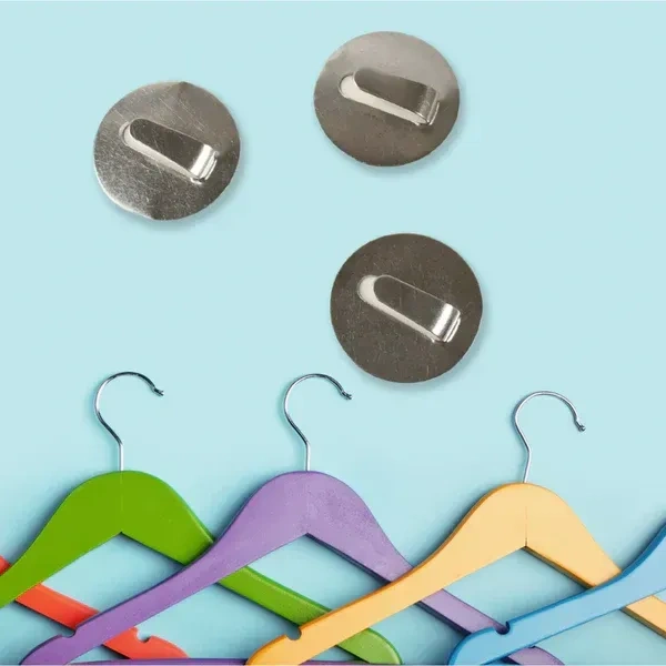 3PCS CIRCLE HOOKS, Self- Adhesive Hooks, Heavy Duty Wall Hooks Hangers Stainless Steel Waterproof Sticky Hooks for Hanging Robe Coat Towel Kitchen Bathroom    (2342)        