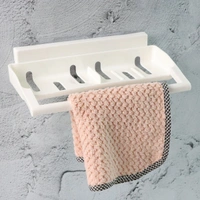 SOAP HOLDER, Self-Adhesive Soap Holder with Towel Bar – Punch-Free Wall-Mounted Bathroom Shelf | Fast-Drain, Strong Hold & Rust-Free Organizer(2691)