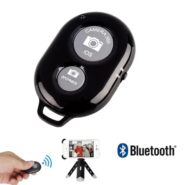 Télécommande Bluetooth Pour Appareil Photo Smartphone - Bouton Retardateur Selfie - Portée 10-15 M - Pile CR2032