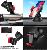 MOBILE PHONE SILICONE SUCKER,  Unifree Silicone Car Mobile Holder Mount Short Neck 360° Rotation with Ultimate Reusable Suction Cup for Car Dashboard/Car and Windshield  (601)