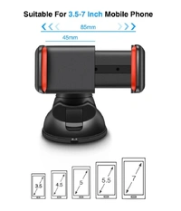 MOBILE PHONE SILICONE SUCKER,  Unifree Silicone Car Mobile Holder Mount Short Neck 360° Rotation with Ultimate Reusable Suction Cup for Car Dashboard/Car and Windshield  (601)