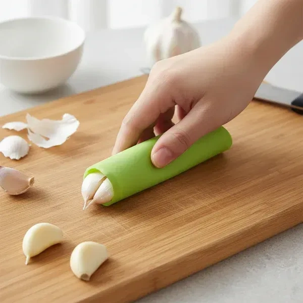 GARLIC PEELER TUBE, Premium Silicone Garlic Peeler Tube | Quick & Easy Garlic Skin Remover Roller | Food-Grade, Non-Slip Kitchen Tool for Effortless Peeling (1 Pc)(2689)