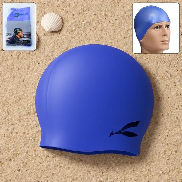 SILICON SWIMMING CAP, Waterproof, Comfortable & Stretchable Swim Cap for Men, Women & Kids (2228)