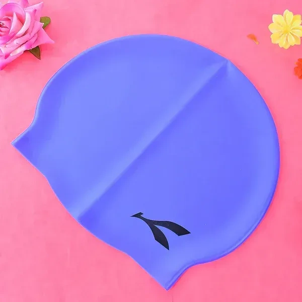 SILICON SWIMMING CAP, Waterproof, Comfortable & Stretchable Swim Cap for Men, Women & Kids (2228) - Mix Color