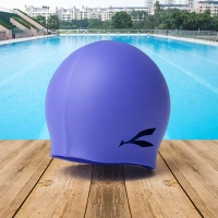 SILICON SWIMMING CAP, Waterproof, Comfortable & Stretchable Swim Cap for Men, Women & Kids (2228) - Mix Color