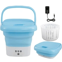 FALDABLE WASHING MACHINE, Foldable Washing Machine with Drain Pipe | Portable Mini Washer for Travel, Hostel & Small Spaces(1745)
