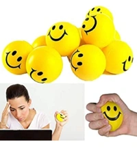12PCS SMILY BALLS, Smiley Balls Pack of 12 – Soft Stress Relief Balls for Kids & Adults | Hand Exercise, Play Balls for Children, Stress Buster Squeeze Balls(2699)