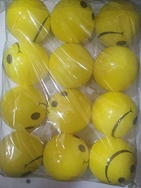 12PCS SMILY BALLS, Smiley Balls Pack of 12 – Soft Stress Relief Balls for Kids & Adults | Hand Exercise, Play Balls for Children, Stress Buster Squeeze Balls(2699)