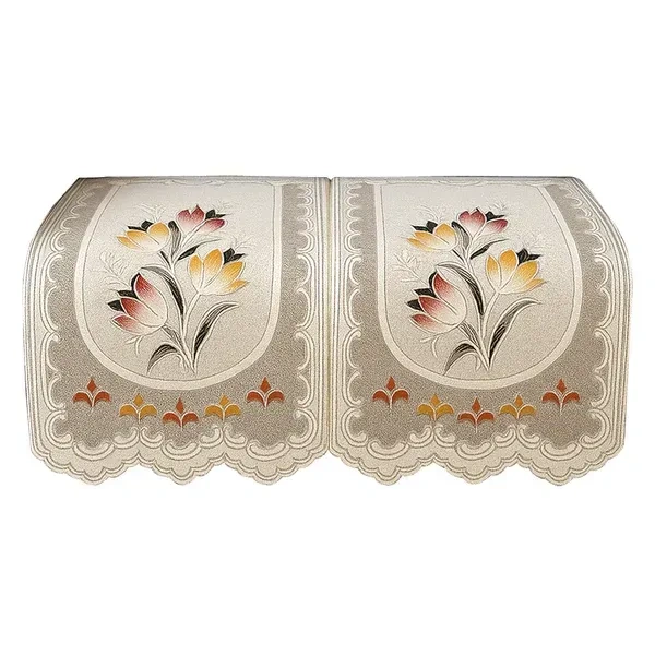 SOFA COVER 220*27 INCH, Floral Sofa Protector Runner (1 Pc, 220x27 Inch) – Elegant Floral Design Sofa Cover for Living Room | Anti-Slip, Washable, Soft Fabric Furniture Protector(2725)