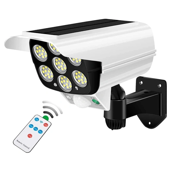 CAMERA SHAPE SOLAR LIGHT, Solar Motion Sensor Security Light 77 LED | Camera-Shaped Waterproof Wall Lamp with Remote Control for Home & Garden(2655)