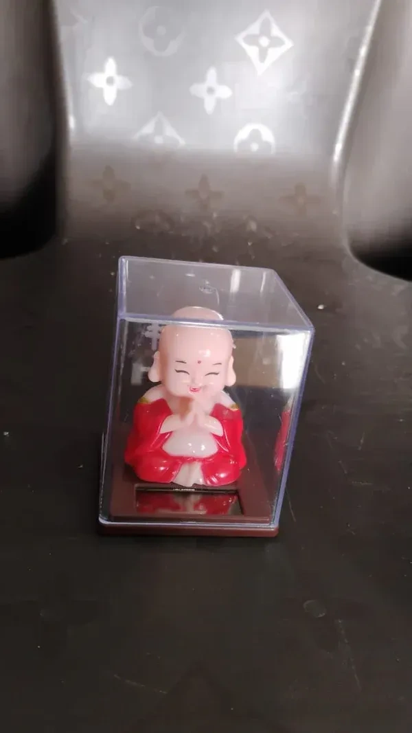 SOLAR MOVING BUDDHA, Solar Power Moving Head Buddha Statue Car Ornament   (2347)     