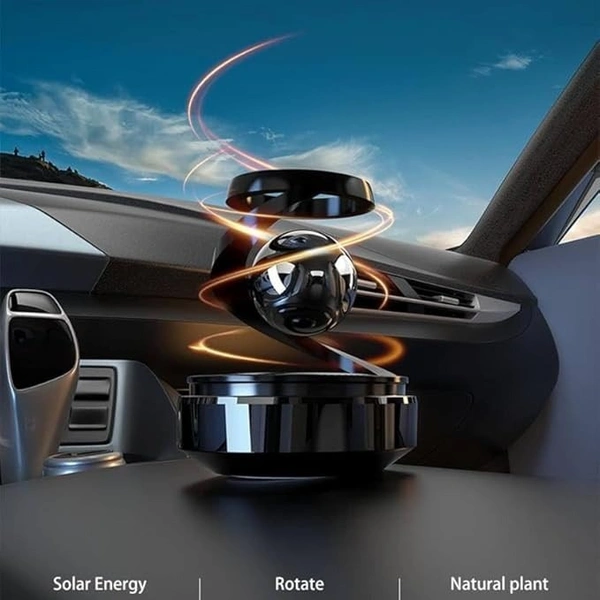 SOLAR CAR AROMA, Rotating Fragrance Air Freshener for Car Dashboard – Solar Powered Perfume Diffuser (2184)