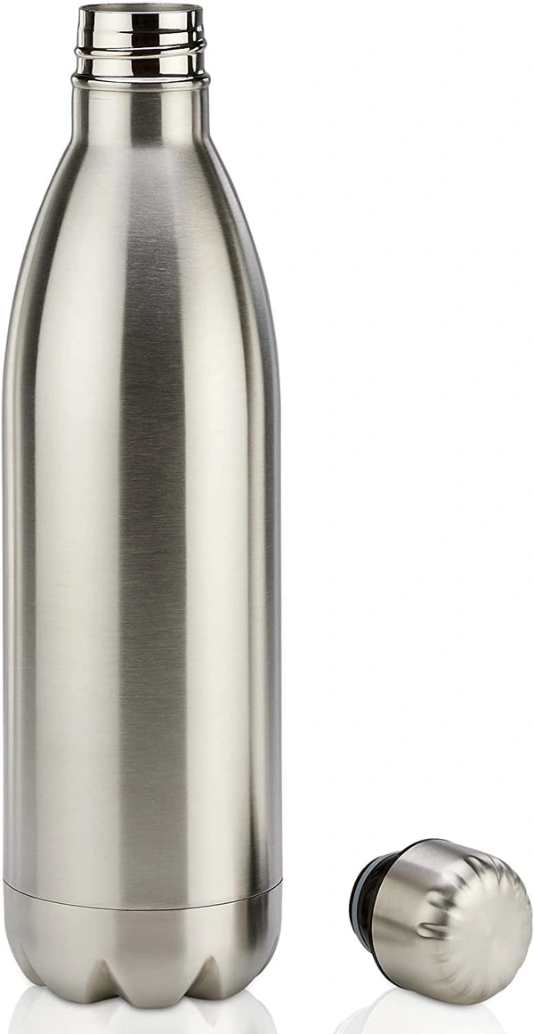 500ML HOT/COLD BOTTLE, Hot & Cold Stainless Steel Thermos Bottle – 500ml Swift Vacuum Insulated Double Wall Flask (Silver)(2442)