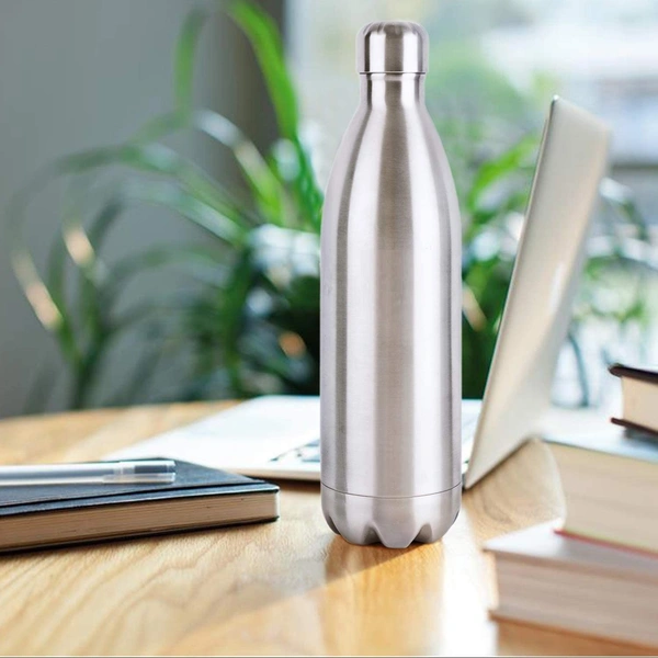 500ML HOT/COLD BOTTLE, Hot & Cold Stainless Steel Thermos Bottle – 500ml Swift Vacuum Insulated Double Wall Flask (Silver)(2442)
