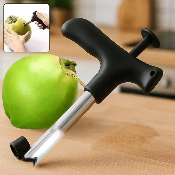 COCONUT OPENER, Stainless Steel Coconut Opener Tool / Driller with Comfortable Grip  (798)