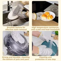 DISH WASING GLOVES - "Steel Dish Washer Gloves Home & Kitchen" (2084)