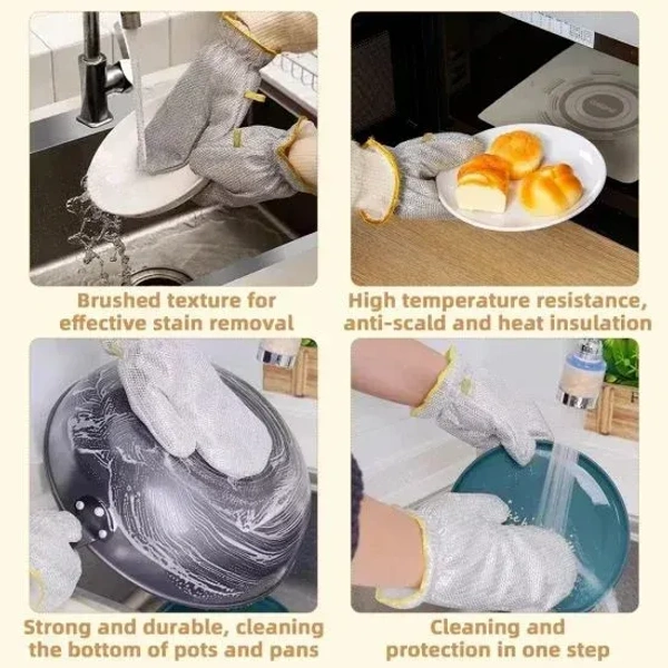 DISH WASING GLOVES - "Steel Dish Washer Gloves Home & Kitchen" (1998)