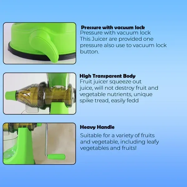 HEALTH JUICER, Supermom Manual Fruit & Vegetable Juicer | Multi-Functional Hand Juicer for Healthy Drinks (1 Pc)(2527)
