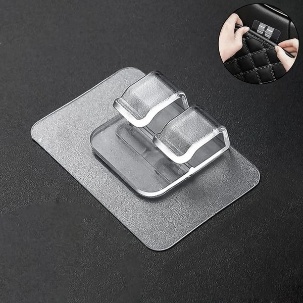 5PCS WIRE CLIP HOLDER, Transparent Self-Adhesive Wall Wire Clip Hold Pack of 5 (2430) - 