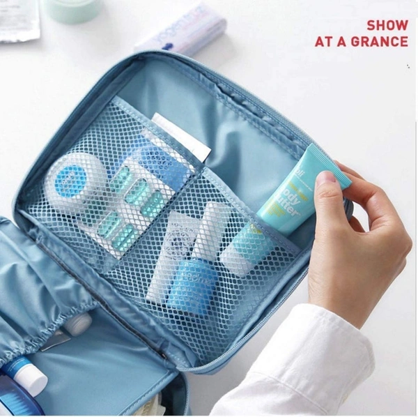 TRAVEL COSMETIC BAG, Travel Cosmetic & Toiletry Bag – Portable Organizer for Makeup & Essentials(2147)