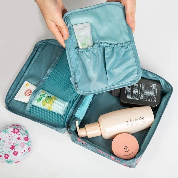 TRAVEL COSMETIC BAG, Travel Cosmetic & Toiletry Bag – Portable Organizer for Makeup & Essentials(2147)