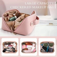 ZIPPER COSMETIC BAG, Travel Cosmetic Bag with Handle & Divider – Waterproof, Multifunctional Makeup Organizer(2439)