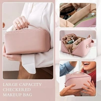 ZIPPER COSMETIC BAG, Travel Cosmetic Bag with Handle & Divider – Waterproof, Multifunctional Makeup Organizer(2439)