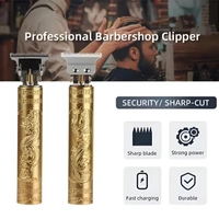 VINTAGE T9 TRIMMER Plastic Body Trimmer, VINTAGE T9 Hair Trimmer for Men – Cordless Rechargeable Beard & Hair Cutter | Plastic Body, USB Charging(1656) - Golden