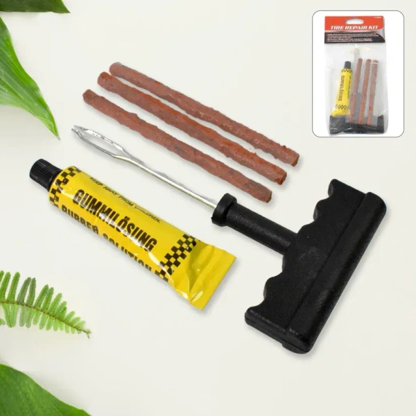 5PCS PUNTURE KIT, Tyre Puncture Repair Kit – 5PCS Set with 3 Seal Strips & Tools for Tubeless Tyres(2463)