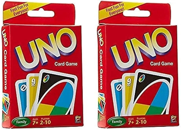 2PCS UNO CARD, UNO Card Game, Classic Family & Party Card Game for Kids and Adults (2223) - Pack of 2 Set