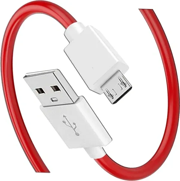 V8 CABLE RED, Mobile Charging Cable V8 Type, Android Pin Charging Cable (2354) - Red