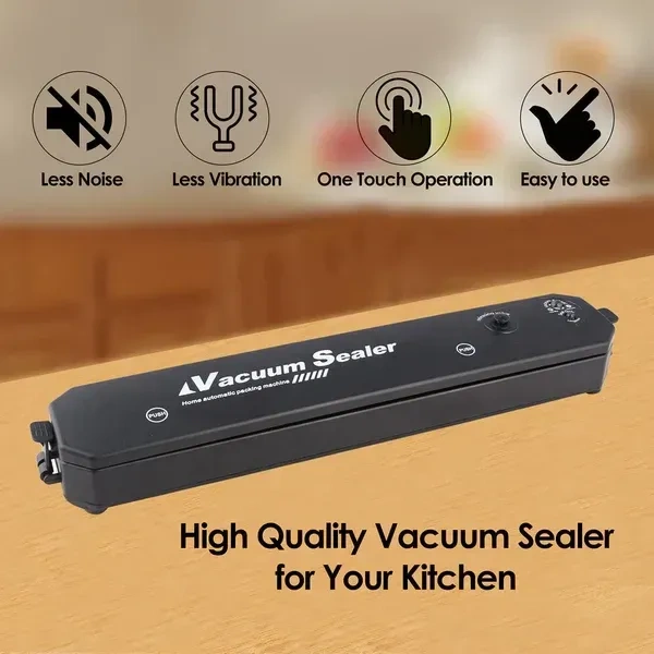 VACUUM SEALER MACHINE, Vacuum Sealer Machine with 10 Bags – Automatic Hands-Free Food Sealing & Smart Preservation (1 Set)(2030)