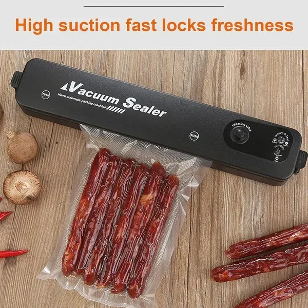 VACUUM SEALER MACHINE, Vacuum Sealer Machine with 10 Bags – Automatic Hands-Free Food Sealing & Smart Preservation (1 Set)(2030)