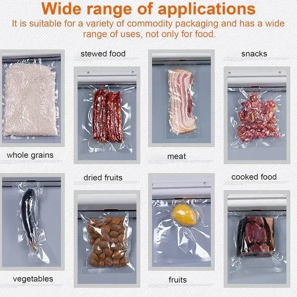 VACUUM SEALER MACHINE, Vacuum Sealer Machine with 10 Bags – Automatic Hands-Free Food Sealing & Smart Preservation (1 Set)(2030)
