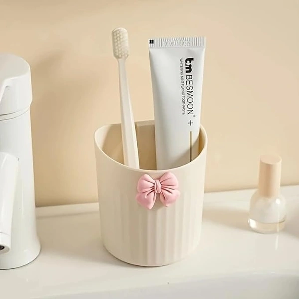 2PCS BUTTERFLY HOLDER, 2 Pcs Wall-Mounted Toothbrush Holder – Self-Adhesive Bathroom Organizer for Toothpaste, Makeup Brushes & Accessories – No Drill Plastic Brush Holder(2633)