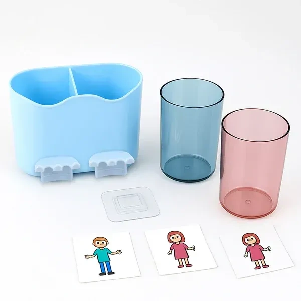 TOOTHBRUSH HOLDERm,  Compact Bathroom Organizer for Toothbrushes and Toothpaste  (2252)