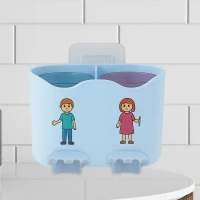 TOOTHBRUSH HOLDERm,  Compact Bathroom Organizer for Toothbrushes and Toothpaste  (2252)