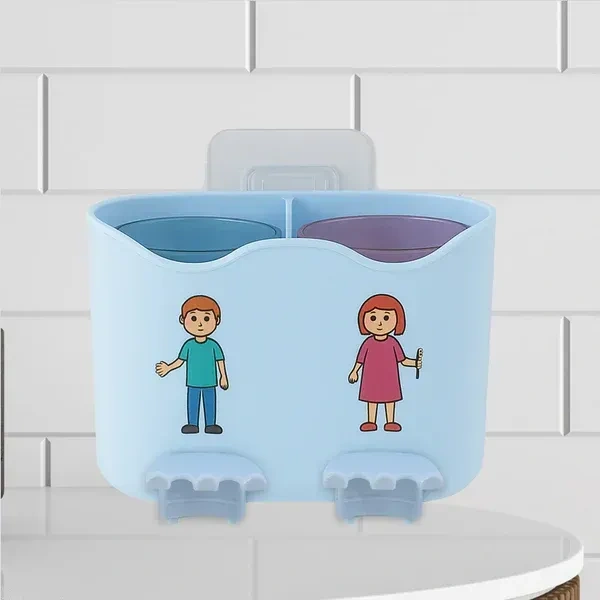 TOOTHBRUSH HOLDERm,  Compact Bathroom Organizer for Toothbrushes and Toothpaste  (2252)