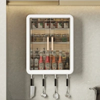 KITCHEN STORAGE MOUNTED, Wall Mounted Storage Cabinet for Kitchen & Bathroom | Multipurpose Space-Saving Storage Rack Organizer | Durable Plastic Cabinet with Shelves(2712)