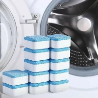12PCS WASHING TABLET BOX, Washing Machine Cleaner Tablets – 12pcs Deep Cleaning Tablets for Front & Top Load Machines, Removes Odor & Residue(1794)
