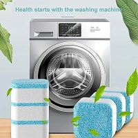 12PCS WASHING TABLET BOX, Washing Machine Cleaner Tablets – 12pcs Deep Cleaning Tablets for Front & Top Load Machines, Removes Odor & Residue(1794)
