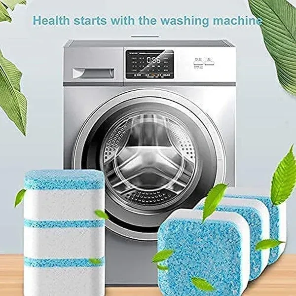 12PCS WASHING TABLET BOX, Washing Machine Cleaner Tablets – 12pcs Deep Cleaning Tablets for Front & Top Load Machines, Removes Odor & Residue(1794)