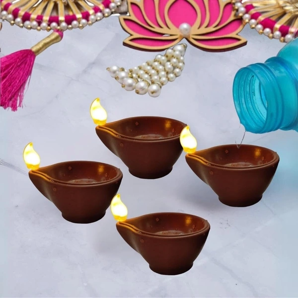 12PCS NEUTON WATER DIYA, Water Sensor LED Diya (Pack of 12) | Flameless & Smokeless Warm Light Deepak for Diwali & Home Decoration(2646)