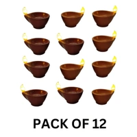 12PCS NEUTON WATER DIYA, Water Sensor LED Diya (Pack of 12) | Flameless & Smokeless Warm Light Deepak for Diwali & Home Decoration(2646)
