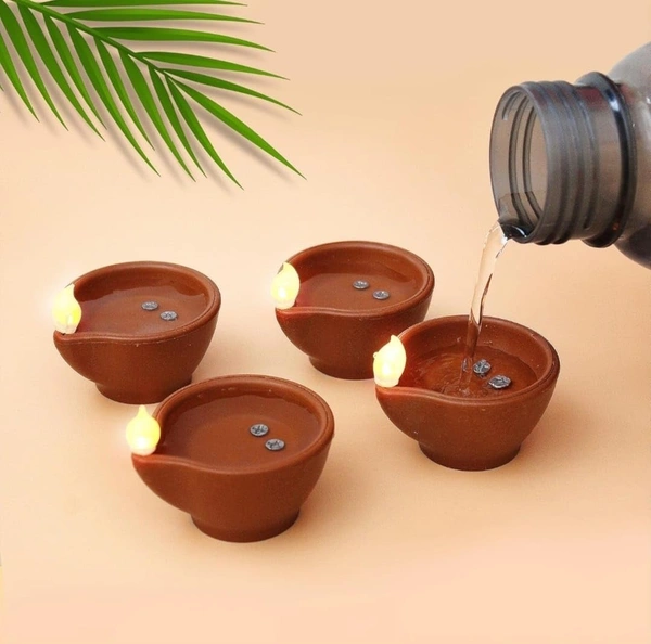 12PCS NEUTON WATER DIYA, Water Sensor LED Diya (Pack of 12) | Flameless & Smokeless Warm Light Deepak for Diwali & Home Decoration(2646)