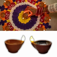 12PCS NEUTON WATER DIYA, Water Sensor LED Diya (Pack of 12) | Flameless & Smokeless Warm Light Deepak for Diwali & Home Decoration(2646)